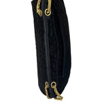 Chanel Black Matelasse Silk Double Flap Bag 2006