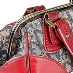 Christian Dior 2005 Doctor Bag Navy/Red Leather Trim