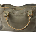 Balenciaga Gris Taupe Leather Mini Metallic Edge City Two-Way Bag
