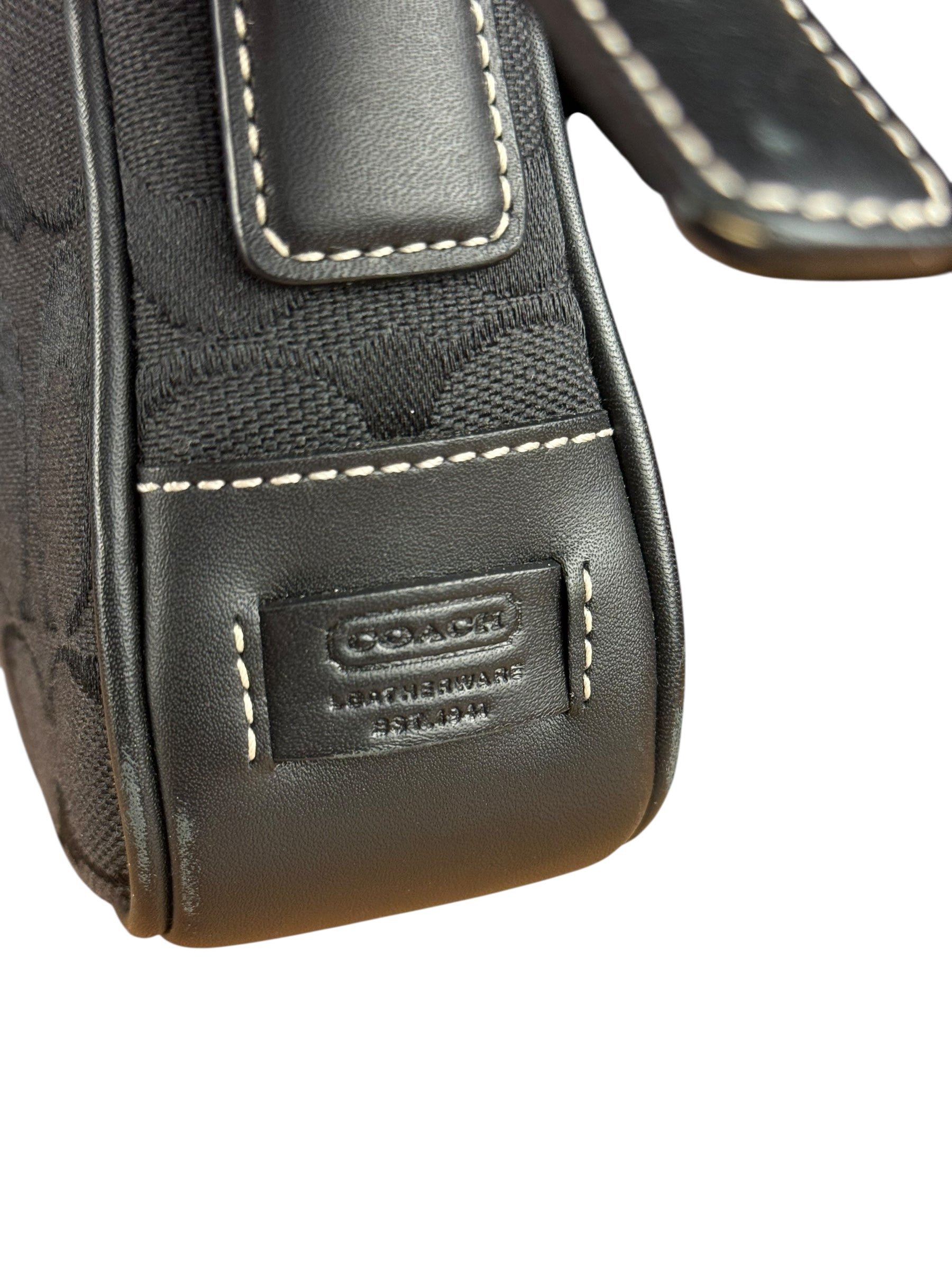 Coach Vintage CC Black Flap Shoulder Bag