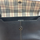 Burberry Vintage Black Leather Flap Shoulder Bag