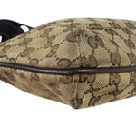 Gucci Brown Leather Trim GG Supreme Messenger Bag