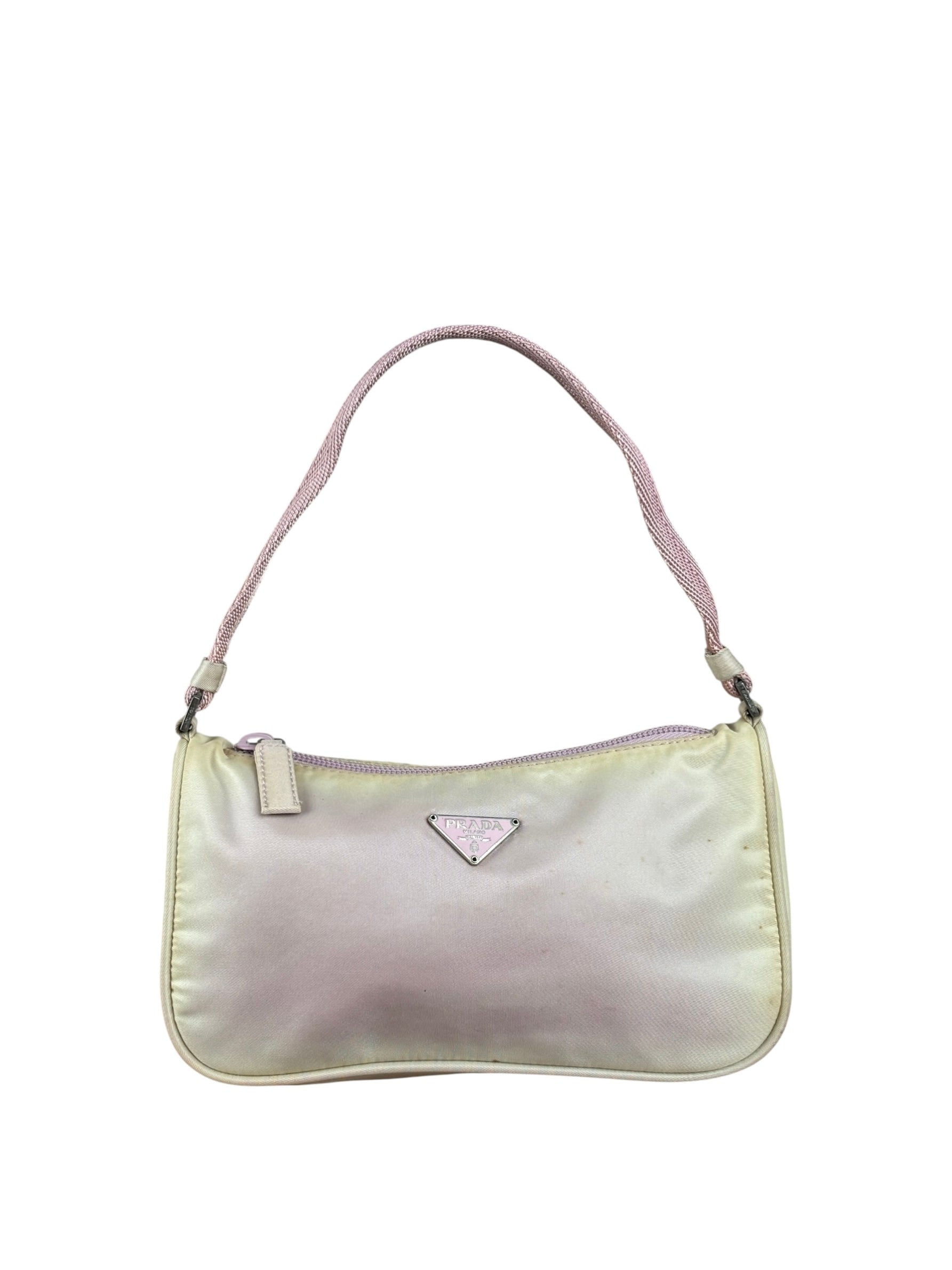 Prada Pink Nylon Tessuto Pochette