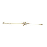 Christian Dior Cursive Logo Gold Tone Bracelet