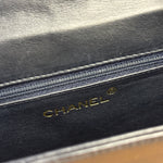 Chanel Vintage Navy/Red Quilted Leather Flap Bag 1989