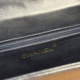 Chanel Vintage Navy/Red Quilted Leather Flap Bag 1989