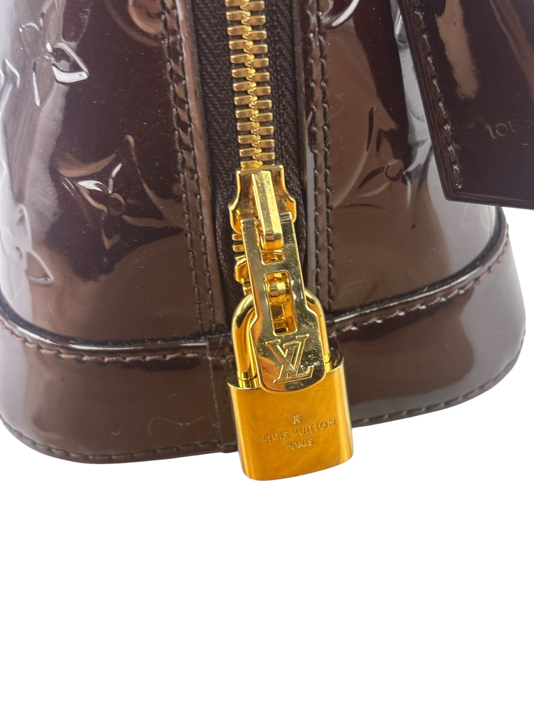 Louis Vuitton Amarante Vernis Alma BB Two-Way Bag
