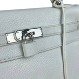 Hermes Kelly 32 White Clemence Leather Handbag 2008