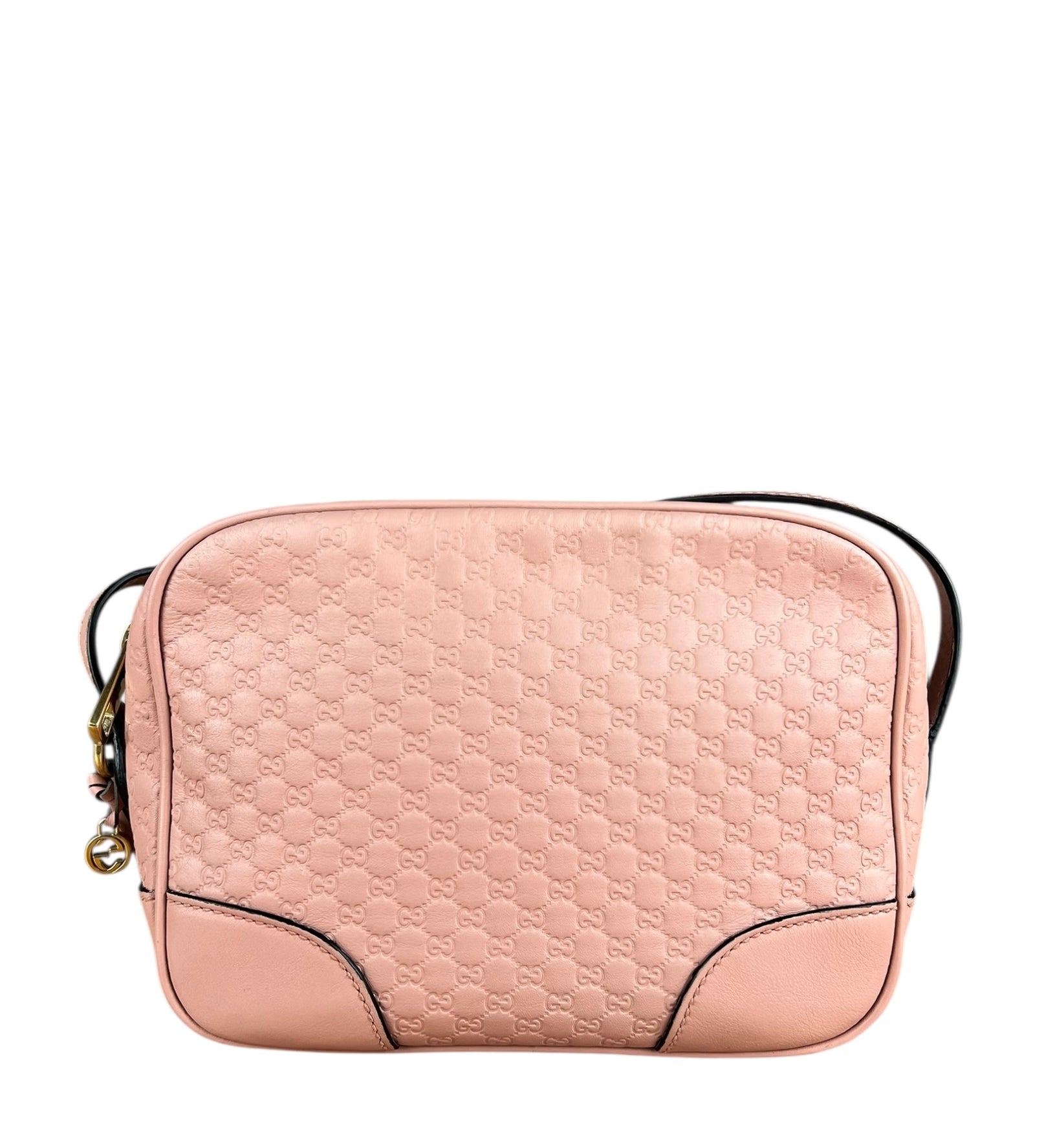 Gucci Bree Microguccissima Leather Camera Bag Pink