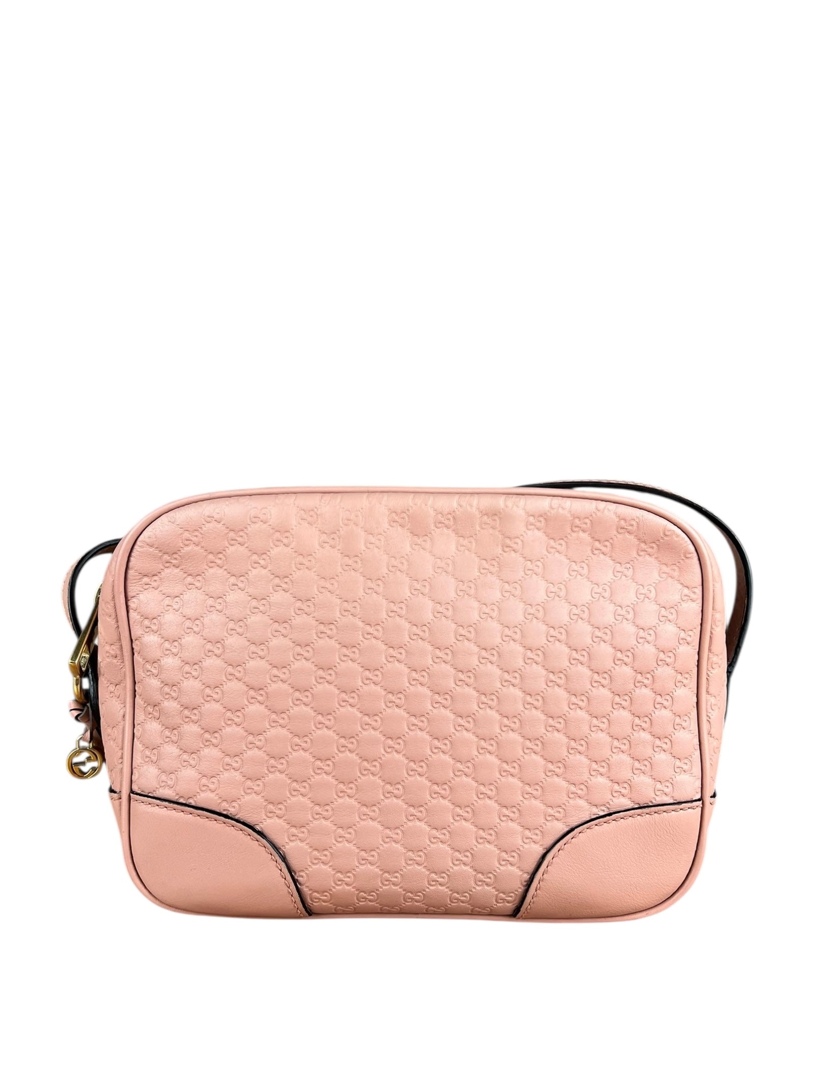 Gucci Bree Microguccissima Leather Camera Bag Pink