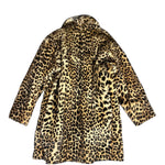 Emba Vintage Cheetah Print Fur Reversible Coat