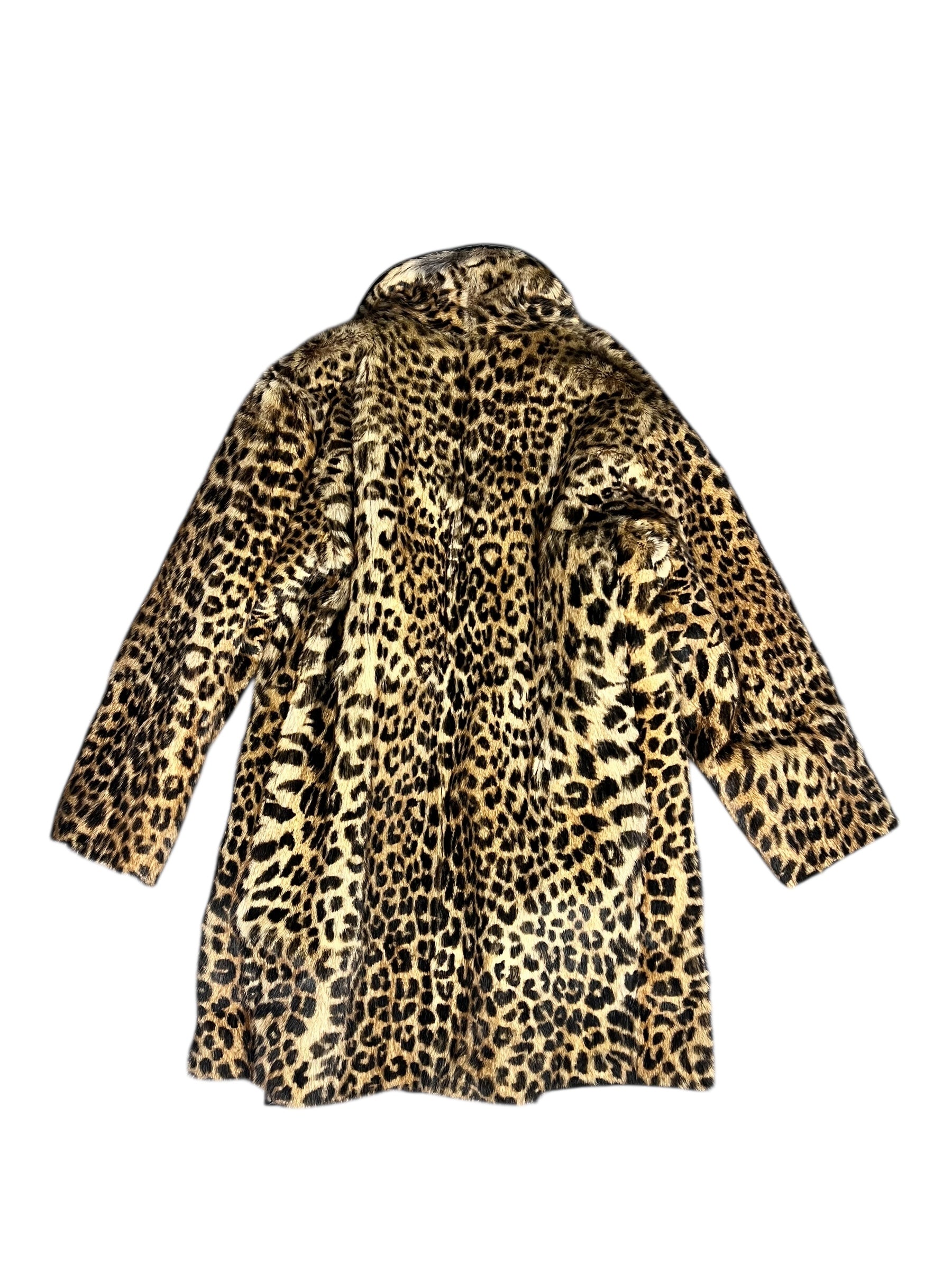 Emba Vintage Cheetah Print Fur Reversible Coat