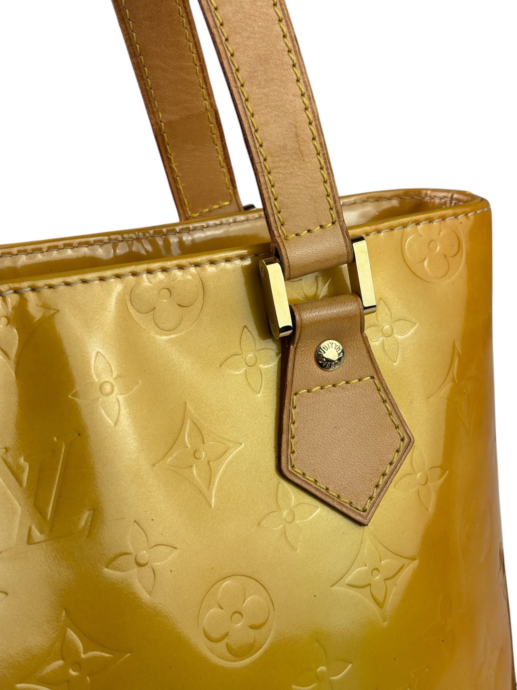 Louis Vuitton Yellow Vernis Houston Tote MM