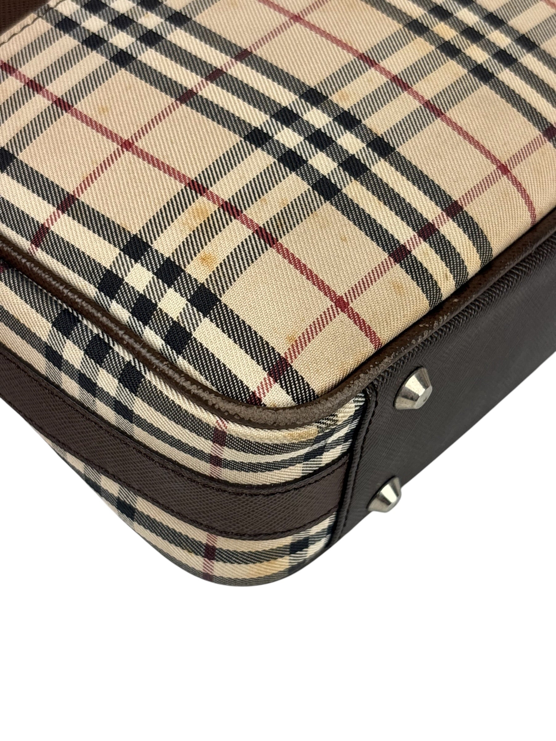 Burberry Brown Leather House Shoulder Bag