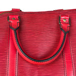 Louis Vuitton Red Epi Keepall Duffel Hand Bag