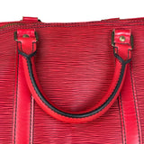 Louis Vuitton Red Epi Keepall Duffel Hand Bag