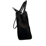 Gucci Brown Nylon Leather Trim Canvas Monogram Bamboo Two-Way Bag