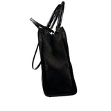 Gucci Brown Nylon Leather Trim Canvas Monogram Bamboo Two-Way Bag