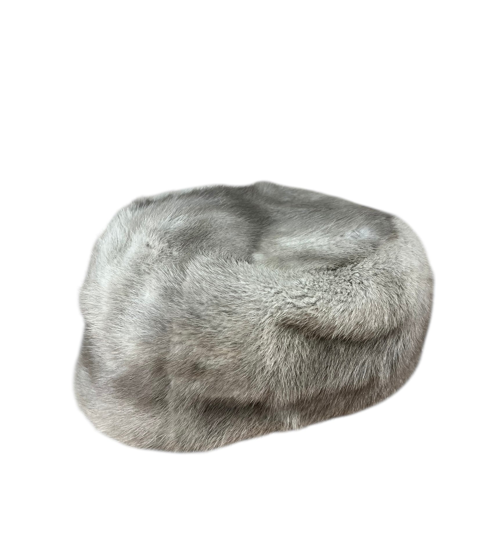 Vintage Clip-in Grey Fur Hat