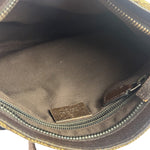 Gucci Brown Leather Trim GG Supreme Messenger Bag
