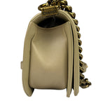 Chanel Beige Leather Boy Stingray Flap Bag 2013