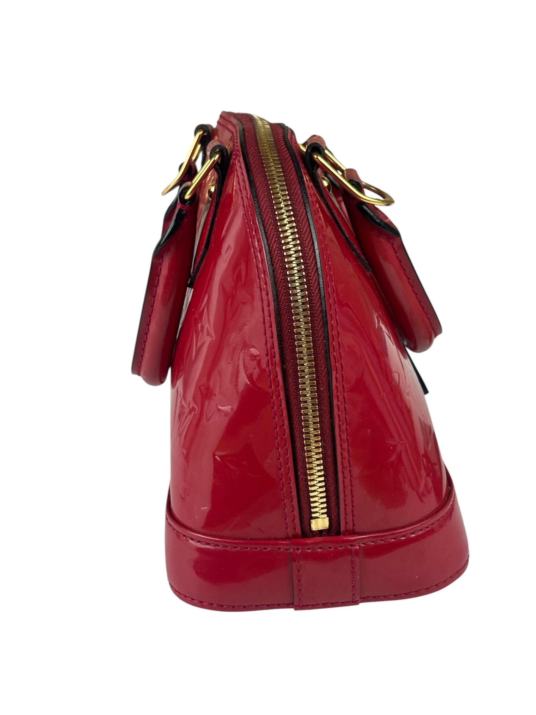 Louis Vuitton Red Vernis Alma BB Two-Way Bag