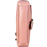 Gucci Pink Leather GG Marmont Shoulder Bag
