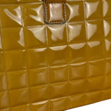 Chanel Vintage Patent Chocolate Bar Bowler Bag