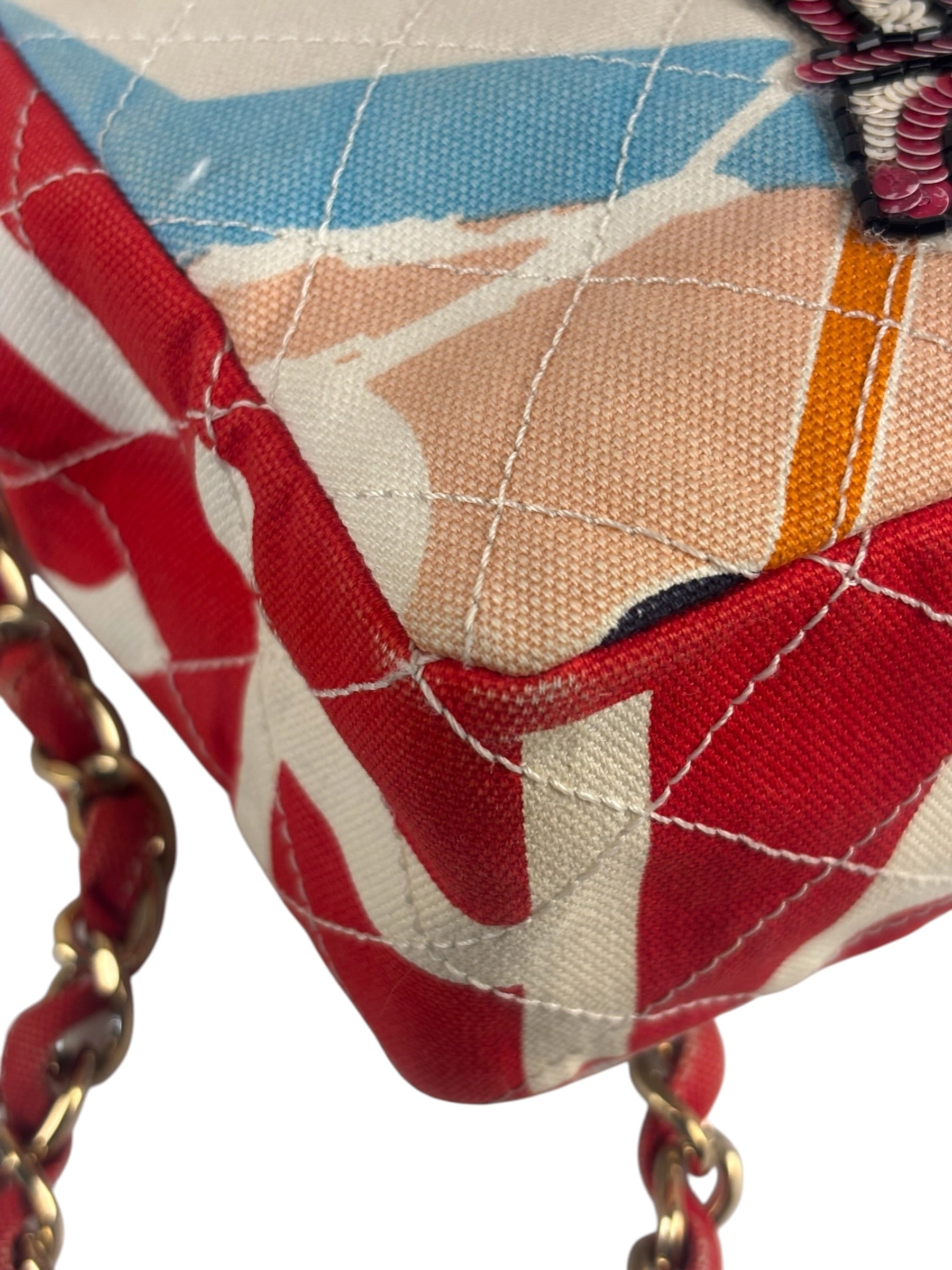 Chanel Map of Paris Quilted Print CC Chain Handbag 2005