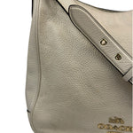 Coach Cream Pebbled Leather Hobo Bag