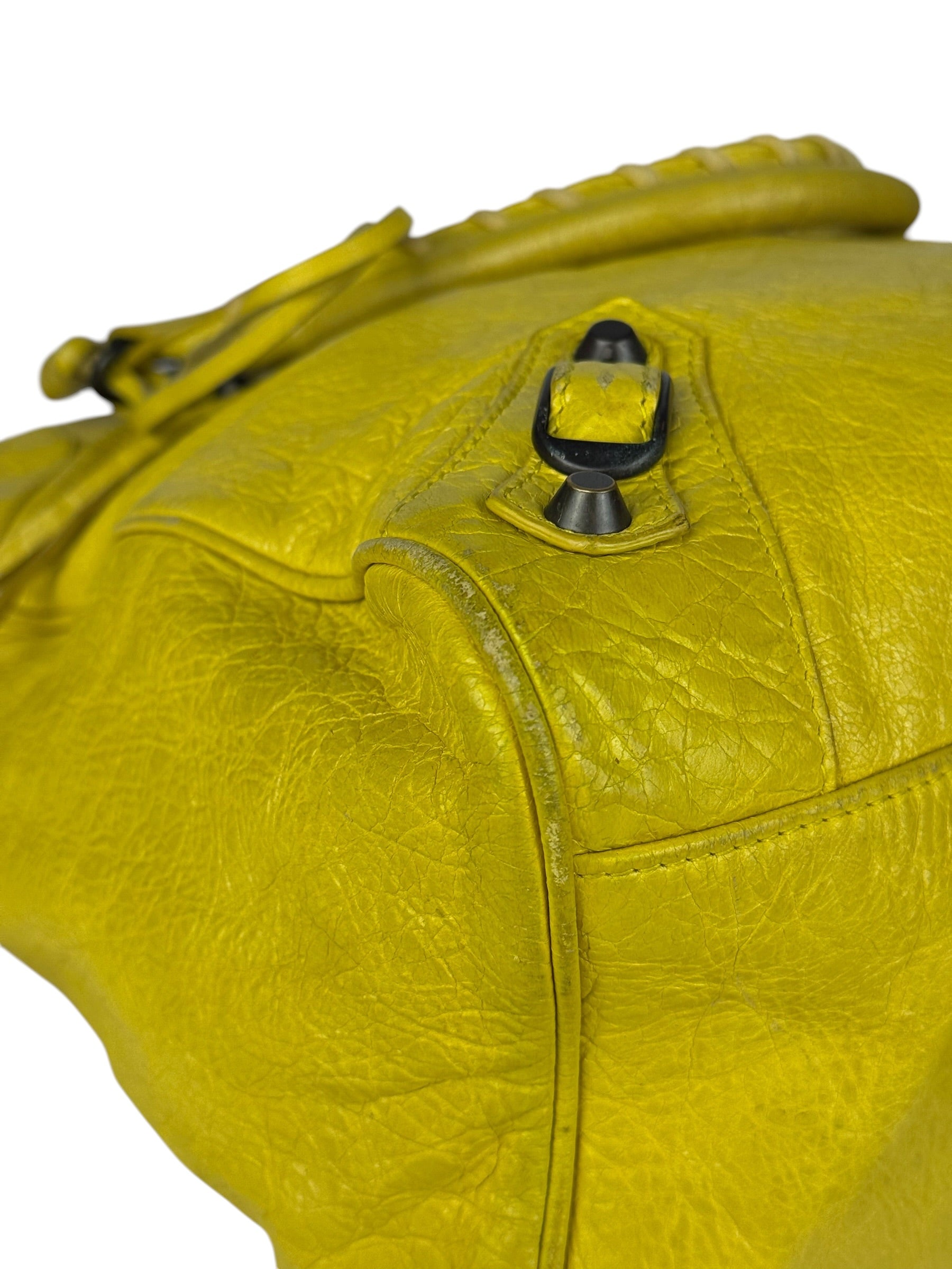 Balenciaga Yellow Leather Classic City Bag