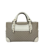 Celine Beige Leather Trim Macadam Boogie Tote