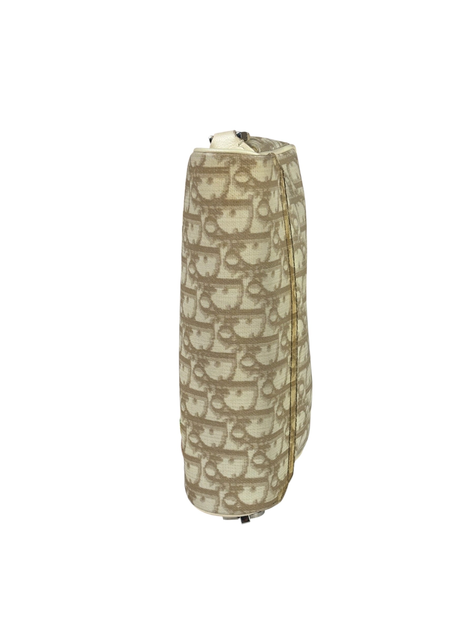 Christian Dior Trotter Flower Embroidered Flap Crossbody