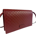 Gucci Red Micro GG Leather Crossbody Wallet