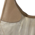 Prada Vintage Beige Nylon/Leather Logo Handbag