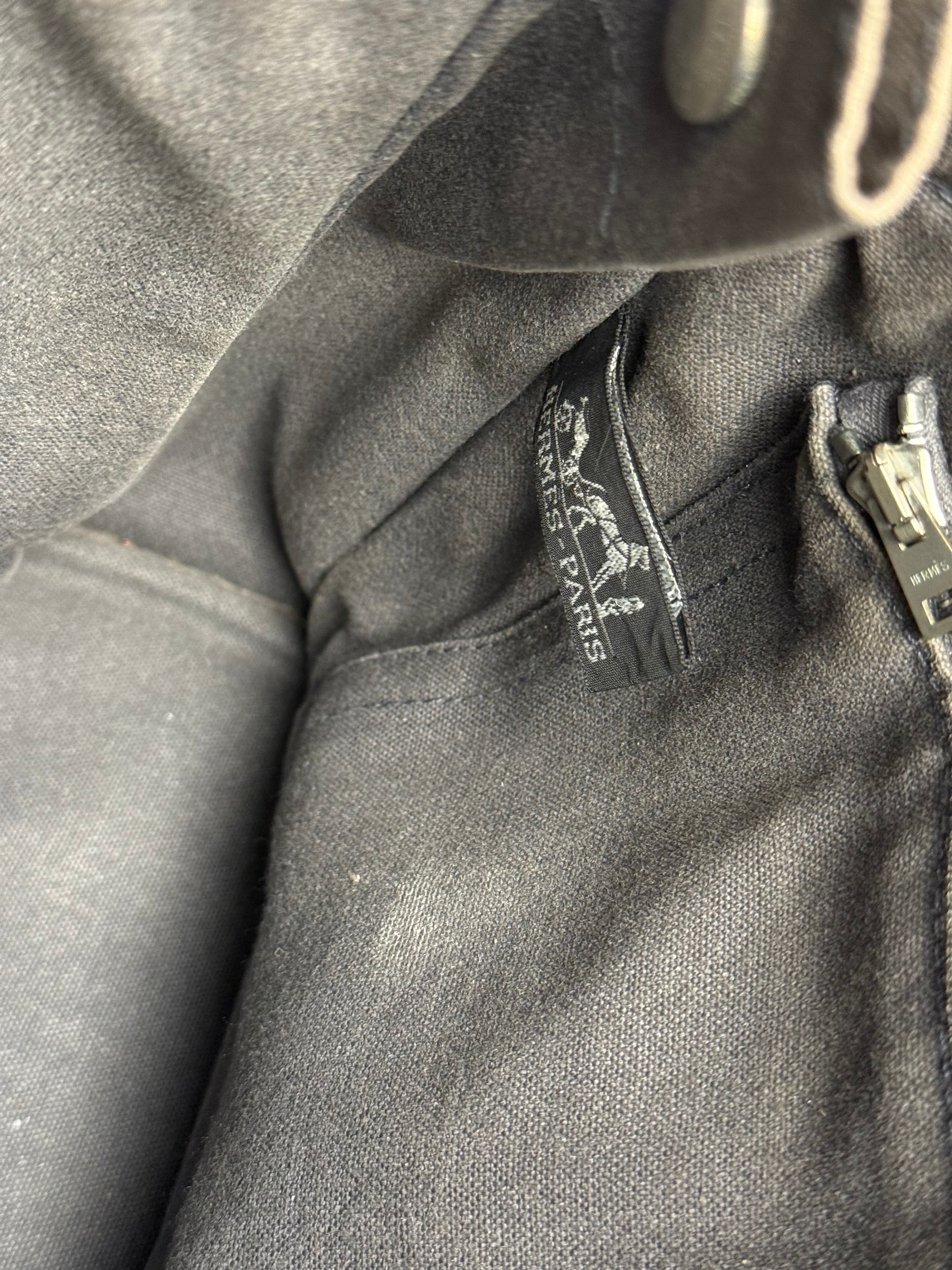 Hermes Grey Canvas Fourre Tout PM