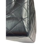 Chanel Vintage Black Quilted Leather Double Flap Bag 1995