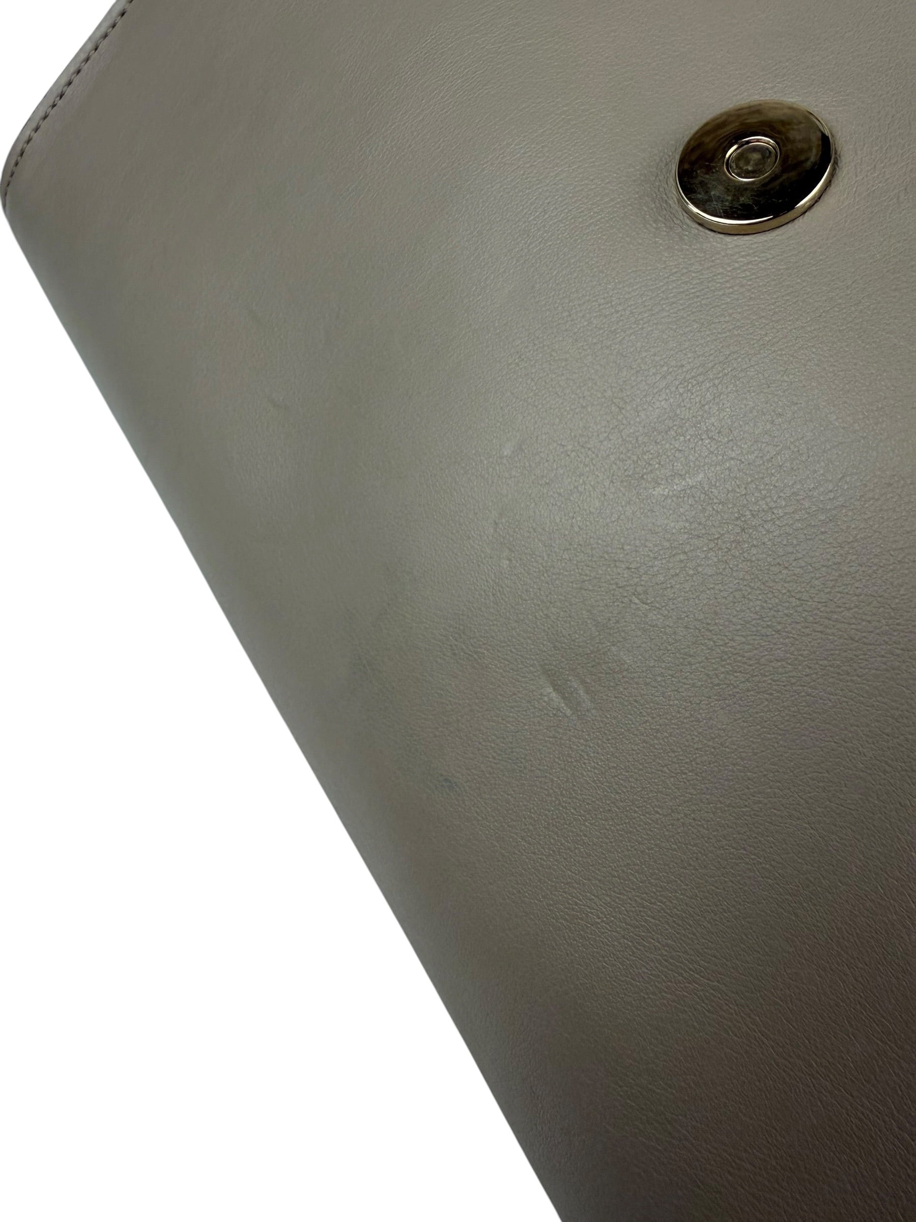 Chloe Grey Leather/Suede Faye Clutch