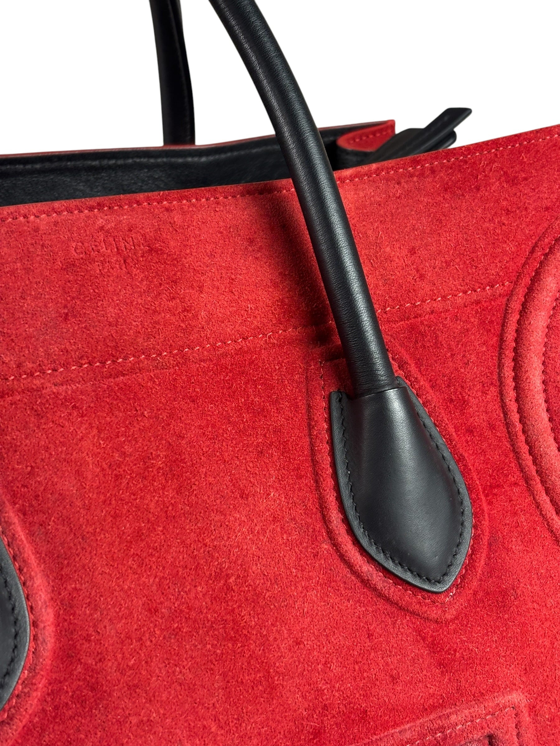 Celine Suede Luggage Phantom Tote Bag