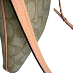Coach Beige Leather Canvas Rowan File Crossbody Bag