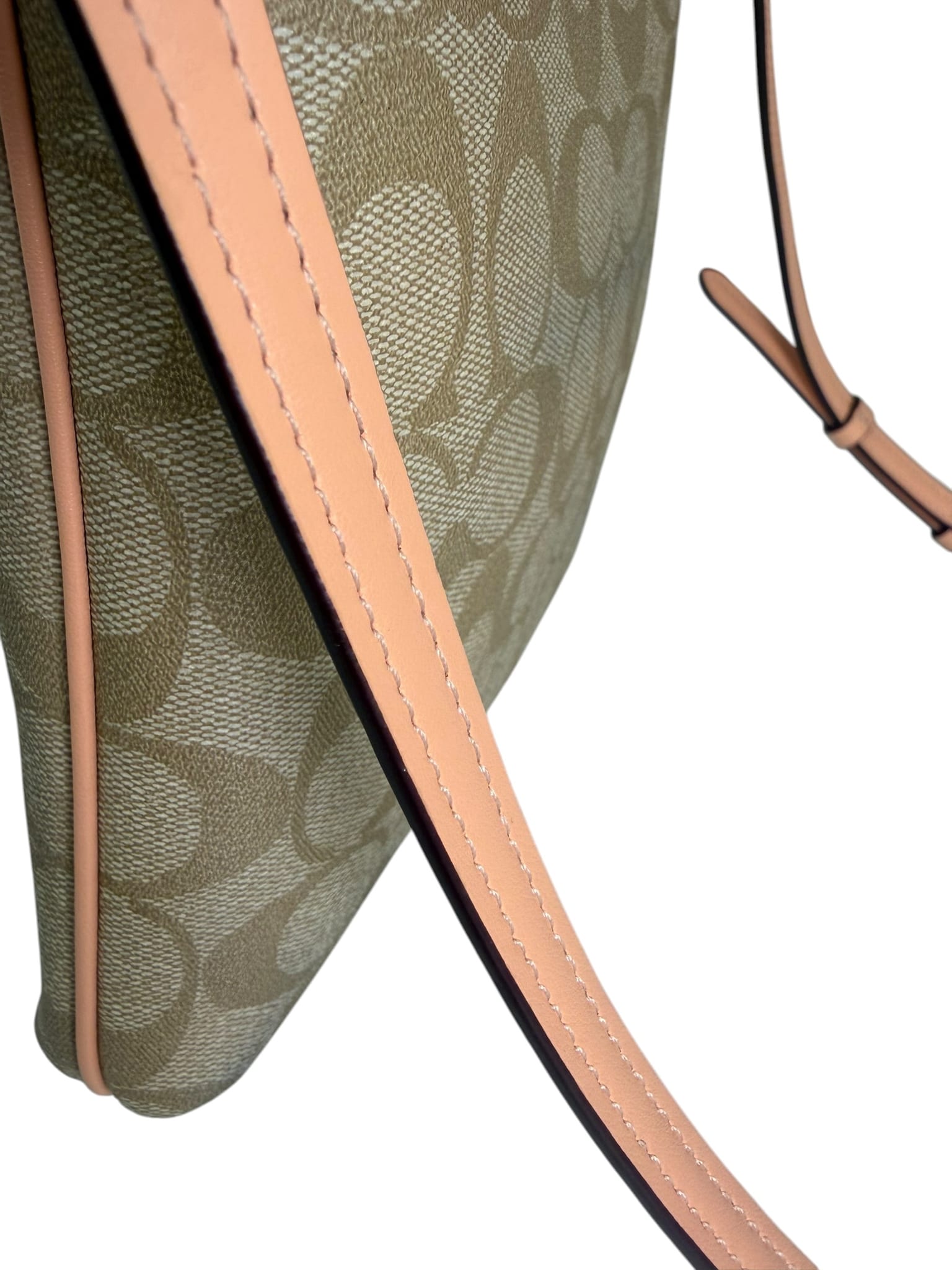 Coach Beige Leather Canvas Rowan File Crossbody Bag