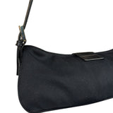 Fendi Black Nylon Mamma Baguette Shoulder Bag