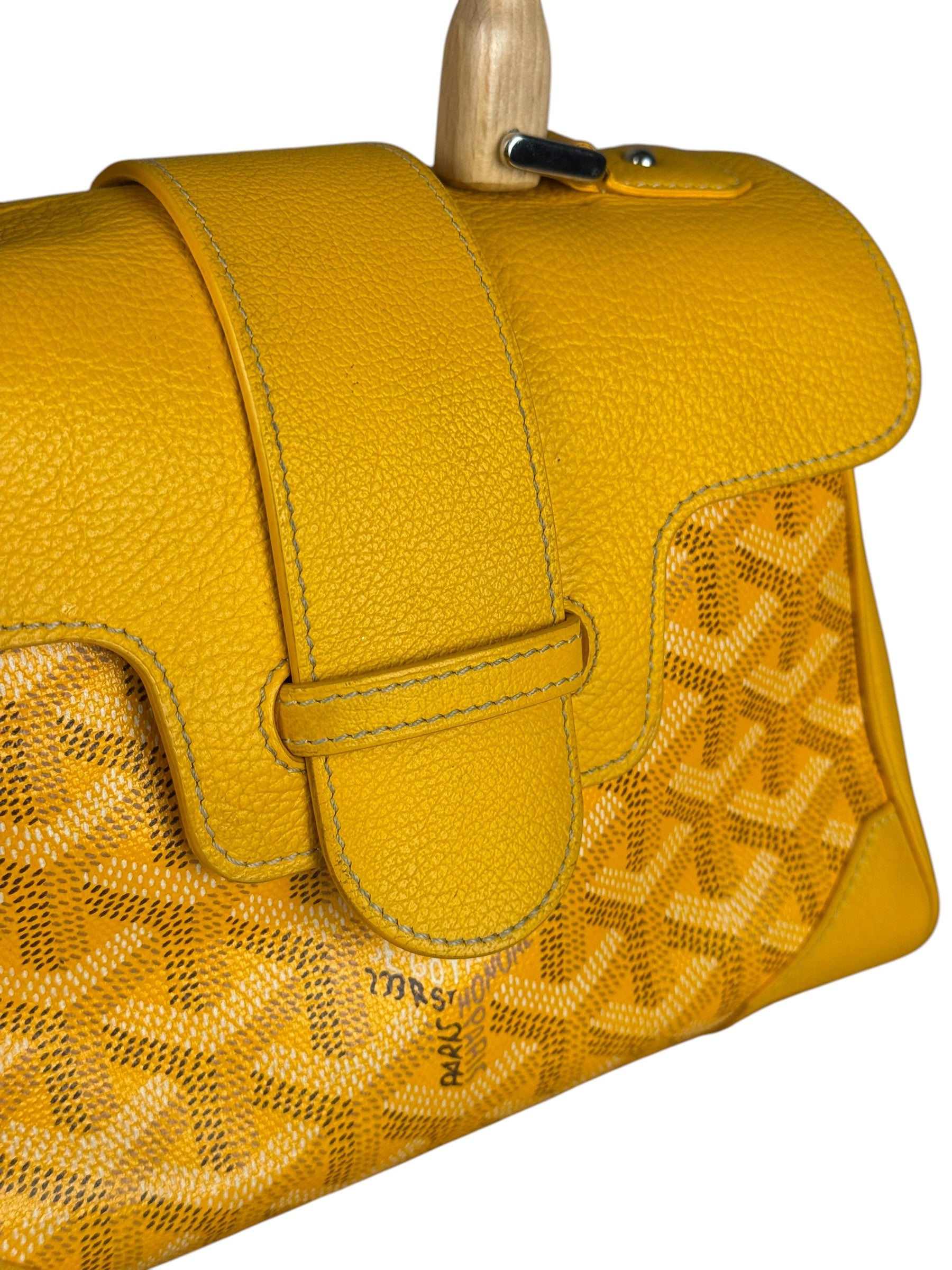 Goyard Mini Goyardine Soft Saigon Top Handle Bag Yellow