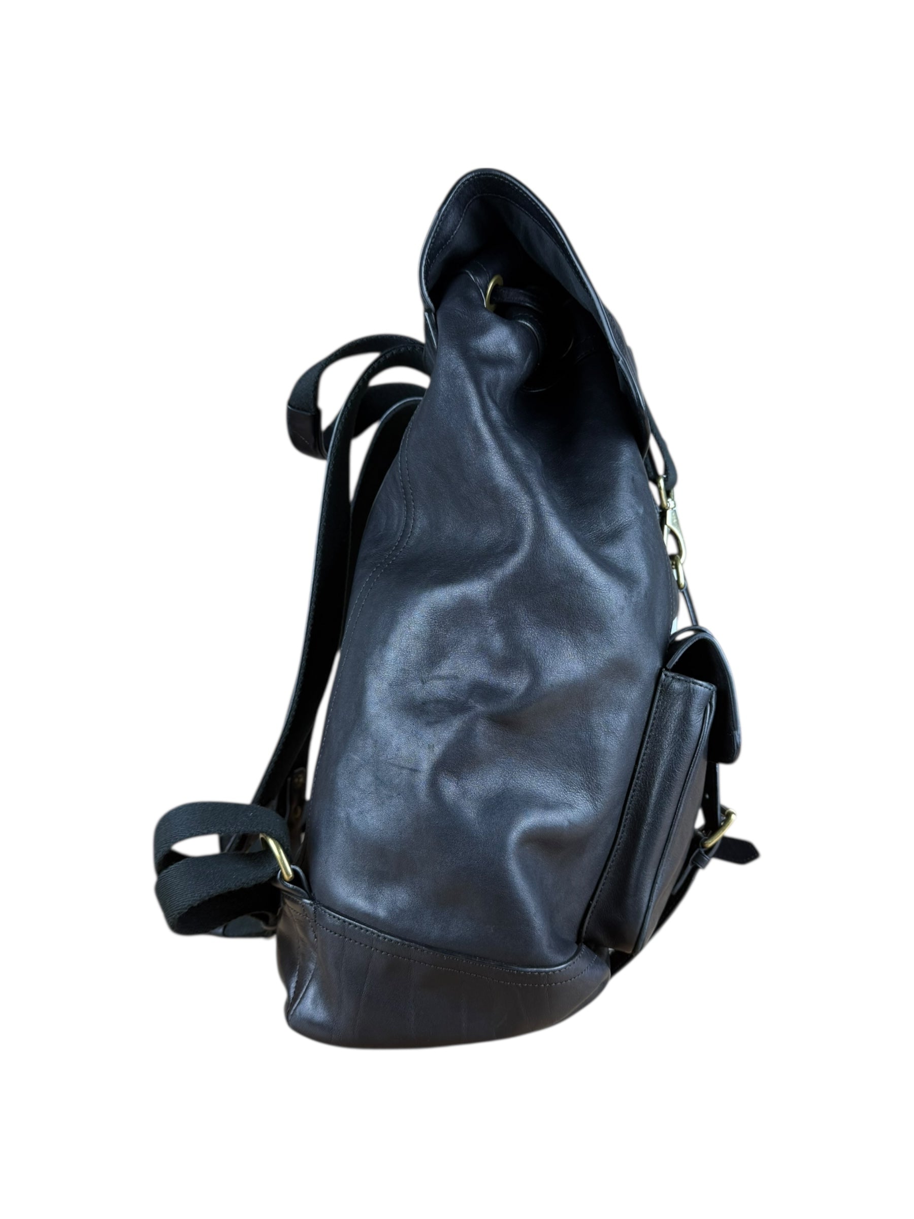 Coach black Leather Backpack