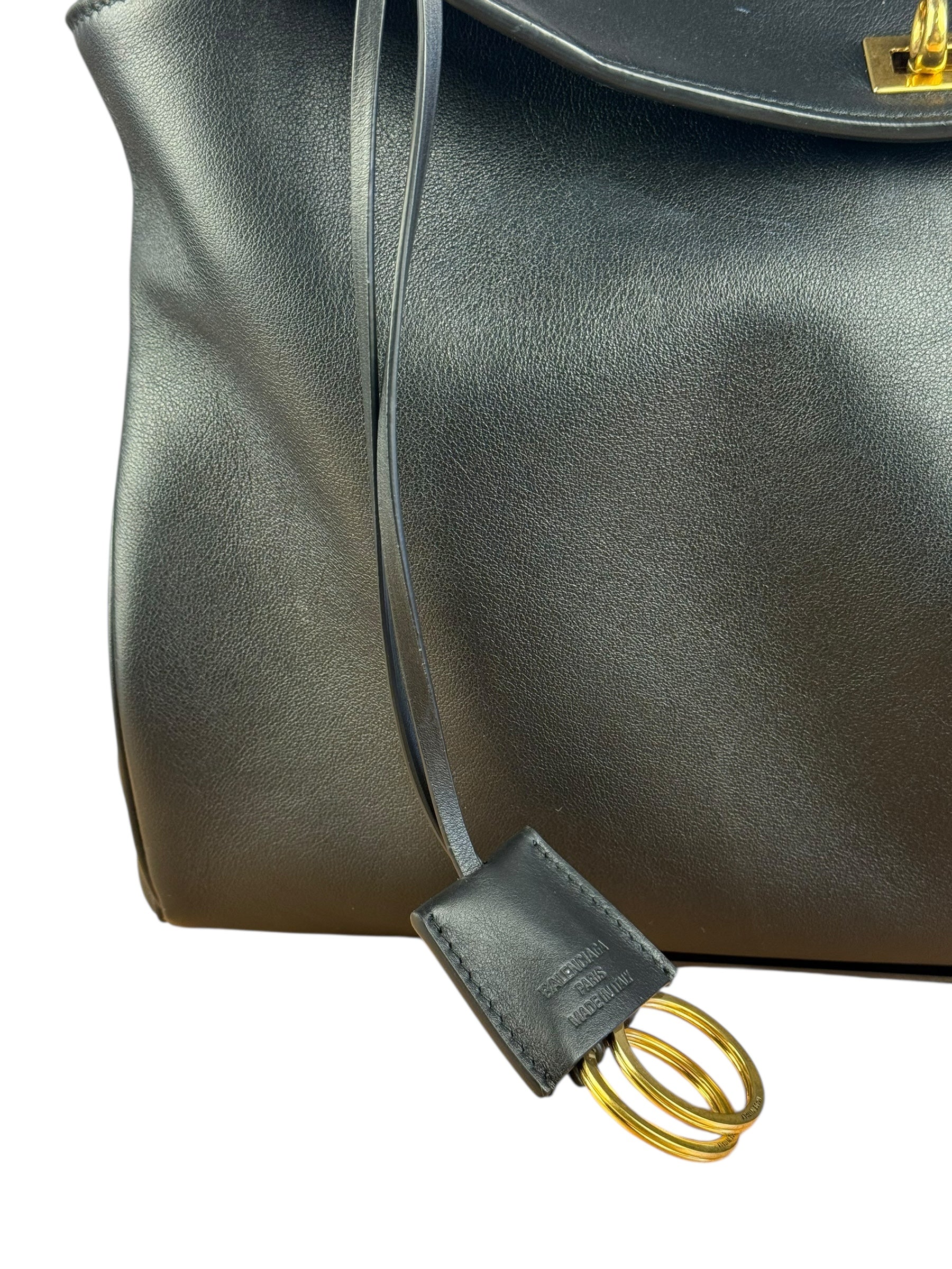 Balenciaga Medium Rodeo Leather 2Way Handbag Black