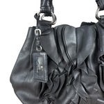 Prada Nappa Leather Ruffle Hobo Shoulder Bag