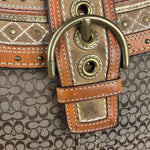 Coach Jacquard Fabric Canvas Monogram Soho Shoulder Bag