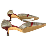 Manolo Blahnik Lizard Skin Kitten Heels