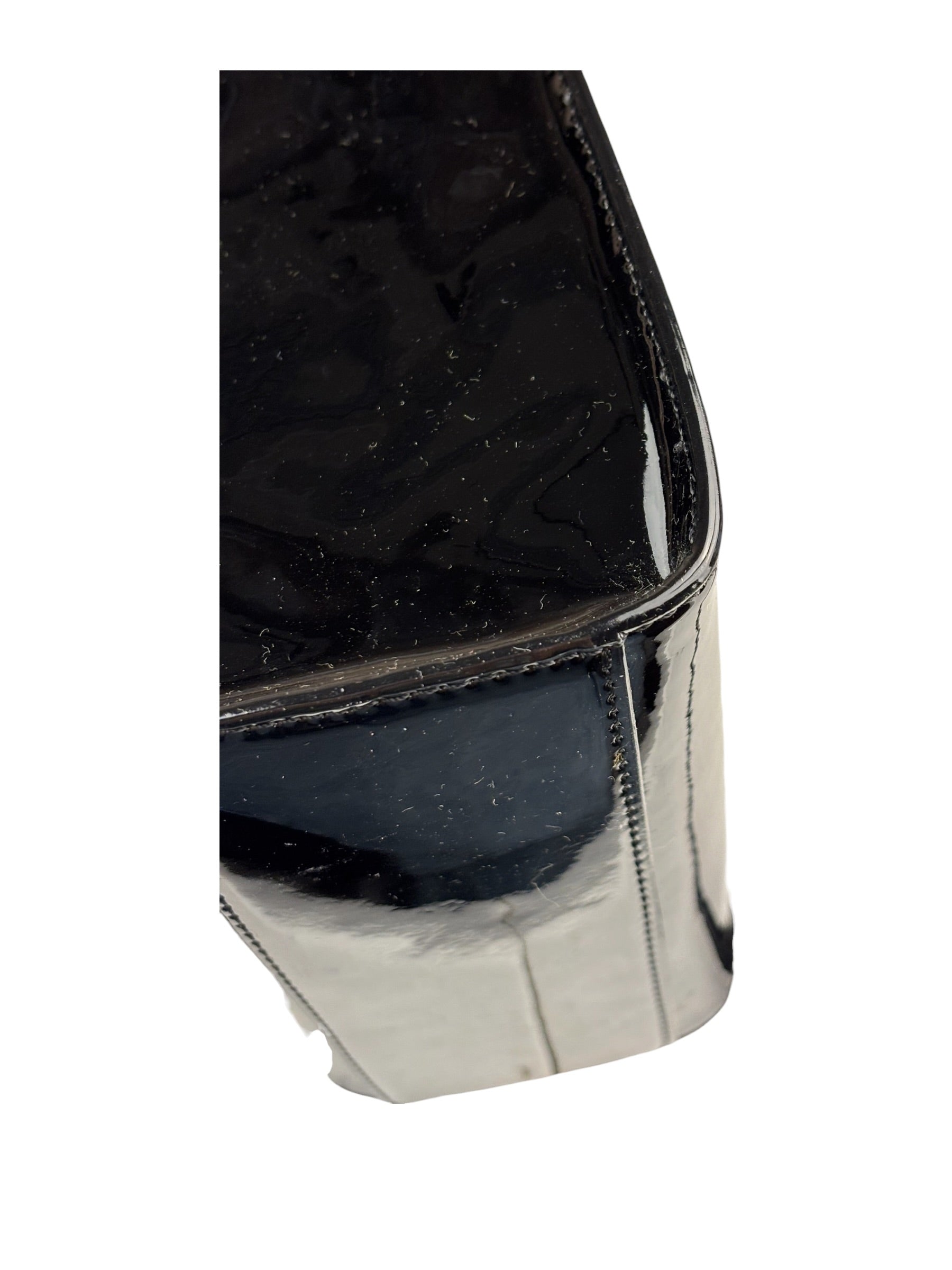 Off-White Black Patent Leather Kids Butterfly Bookish Two-Way Bag