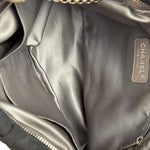 Chanel Black Quilted Satin Chain Shoulder Bag 2008